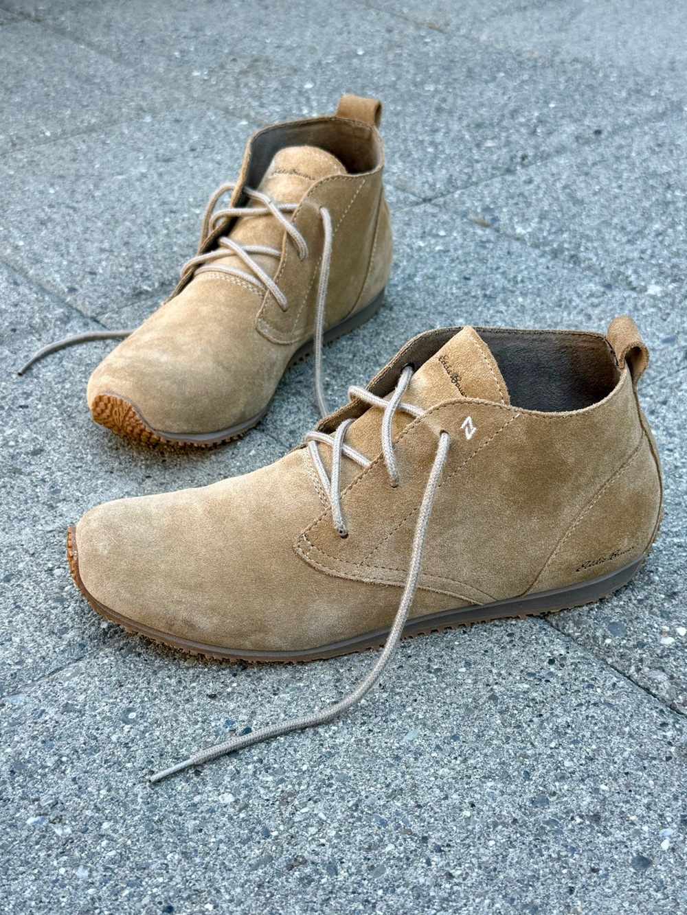 Eddie Bauer Tan Suede Transition Chukka Ankle Booties Boots • Sz 9.5